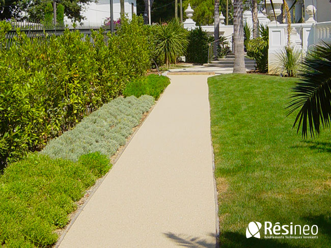 revetement granulat résineo