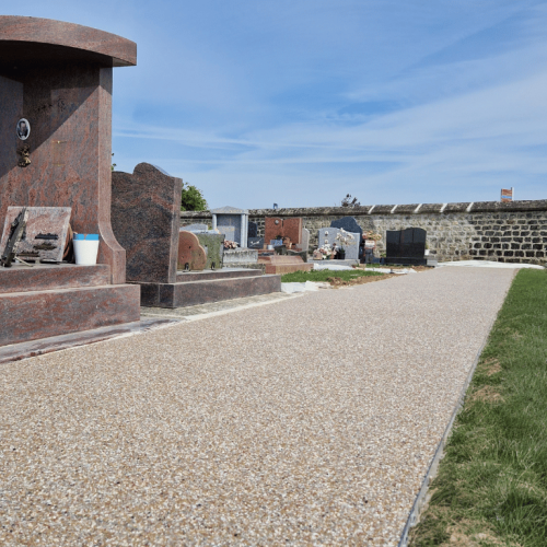 revêtement cimetière Résineo