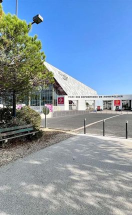 Résine drainante parvis parc des expositions de Montpellier