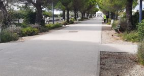 Allée en résine perméable par des expositions de Montpellier