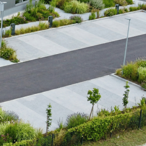 Parking permeable collectivité